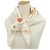 Hermès Sciarpa Hermes Carre 90 LA ROSEE Rosso Beige Arancione - vista 2