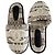 Sandali Chanel CC in Tweed Nero e Bianco D'oro - vista 3