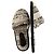 Sandali Chanel CC in Tweed Nero e Bianco D'oro - vista 8