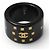 Anello Chanel con fascia nera e oro Nero D'oro - vista 2