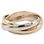 Anello Cartier Trinity in oro rosa bianco e giallo D'oro - vista 2