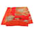 Hermès Sciarpa in seta Hermes Grands Fonds Rosso Multicolore