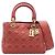 Christian Dior Dior LADY DIOR Borsa 2-Way con borchie Bordò