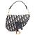 Borsa Saddle Christian Dior Beige Blu navy