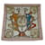 Hermès Sciarpa Carré 90 Hermes Rosa Bianco Beige  - vista 1