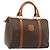 Céline Borsa Boston CELINE in tela Macadam PVC Pelle Marrone Oro Auth 189503A D'oro