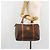 Céline Borsa Boston CELINE in tela Macadam PVC Pelle Marrone Oro Auth 189503A D'oro - vista 20