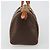 Céline Borsa Boston CELINE in tela Macadam PVC Pelle Marrone Oro Auth 189503A D'oro - vista 3