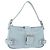 Borsa a Spalla BOTTEGA VENETA Nylon Azzurro Light Silver Auth 189899M Argento Blu chiaro