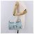 Borsa a Spalla BOTTEGA VENETA Nylon Azzurro Light Silver Auth 189899M Argento Blu chiaro - vista 31