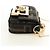 FENDI FENDACE Nano Baguette Chain Shoulder Pouch Black Brown Auth 190223SAM Marrone Nero - vista 4