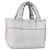 CHANEL Cococoon Tote Bag Leder Silber CC Auth mr2607