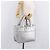CHANEL Cococoon Tote Bag Leder Silber CC Auth mr2607 - Ansicht 22