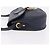Borsa a tracolla Christian Dior Trotter Canvas PVC Navy Gold Auth ka5068 D'oro Blu navy - vista 4