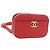 CHANEL Matelasse Chic Affinity Chain Bag Caviar Skin Red Gold CC Auth 189719M Rosso D'oro