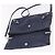 BALENCIAGA Borsa a Spalla Classic Envelope in Pelle Navy Silver 319376 Auth 189069V Argento Blu navy - vista 19
