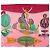 Hermès HERMES Carré 90 Sciarpa "LES FOLIES DU CIEL" Seta Rosa Auth hk3927V - vista 3
