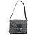 FENDI Zucchino Canvas Mamma Baguette Borsa a Spalla Navy Silver Auth 189693V Argento Blu navy