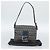 FENDI Zucchino Canvas Mamma Baguette Borsa a Spalla Navy Silver Auth 189693V Argento Blu navy - vista 12