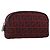 Pochette FENDI Zucchino Canvas Rosso Argento Auth 189615A
