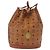 Borsa a Spalla MCM Vicetos Logogram PVC Marrone Oro Auth 190567 D'oro - vista 13