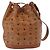 Borsa a Spalla MCM Vicetos Logogram PVC Marrone Oro Auth 190567 D'oro - vista 2