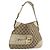 Borsa a Spalla GUCCI GG Canvas Horsebit Beige 137388 Auth 189146V D'oro