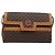 Céline Borsa a Spalla CELINE Macadam Canvas PVC Pelle Marrone Oro Auth 189934 D'oro - vista 13