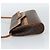Céline Borsa a Spalla CELINE Macadam Canvas PVC Pelle Marrone Oro Auth 189934 D'oro - vista 3
