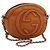 GUCCI Mini Soho Chain Shoulder Bag Pelle Marrone Oro 353965 Auth ka5070