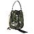 Borsa Miu Miu in tela 2way Verde Oro Auth ka4993A D'oro
