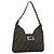 FENDI Zucca Canvas Mamma Baguette Shoulder Bag Black Brown Auth 189740V Marrone Nero