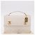 CHANEL Borsa a Catena Matelassé Double Turn Lock in Pelle di Agnello Bianca CC Auth 190079SAV Bianco D'oro - vista 12