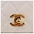 CHANEL Borsa a Catena Matelassé Double Turn Lock in Pelle di Agnello Bianca CC Auth 190079SAV Bianco D'oro - vista 22