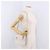 CHANEL Borsa a Catena Matelassé Double Turn Lock in Pelle di Agnello Bianca CC Auth 190079SAV Bianco D'oro - vista 34