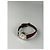 Vintage Courreges Armbanduhr mit Lederarmband Rot Grau Silber - Ansicht 3