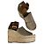 Chloé Sandali con zeppa in scamosciato vintage Chloe Beige Marrone EU35