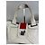 Vintage Loewe Zweifarbiger Lederhandtasche Weiß Rot Silber - Ansicht 5