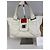 Vintage Loewe Zweifarbiger Lederhandtasche Weiß Rot Silber - Ansicht 7