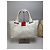 Vintage Loewe Zweifarbiger Lederhandtasche Weiß Rot Silber - Ansicht 9
