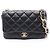 Borsa a tracolla Chanel Matelassé in pelle di agnello nera Nero