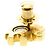 Chopard Happy Diamonds Elefanten-Brosche Golden - Ansicht 5