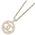 Collar Chanel Coco Mark Círculo de Falsa Perla Dorado