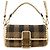 Fendi Mamma Bucket Handtasche aus Raphia-Canvas Braun