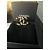 Chanel Spilla CC A20K Cristalli e Perle Nero Bianco D'oro Gold hardware - vista 7
