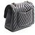 Borsa a tracolla Chanel Chevron V-stitch Double Flap Nero - vista 2