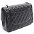 Borsa a tracolla Chanel Large Matelassé Double Flap Nero - vista 2