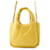 Prada Triangle Mini Lederhandtasche Gelb  - Ansicht 1