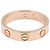 Anello Cartier Mini Love in oro rosa 18K con diamante D'oro - vista 3