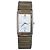 Relógio Seiko Arc Quartz Retangular Ref. 7320-6360 Prata Dourado